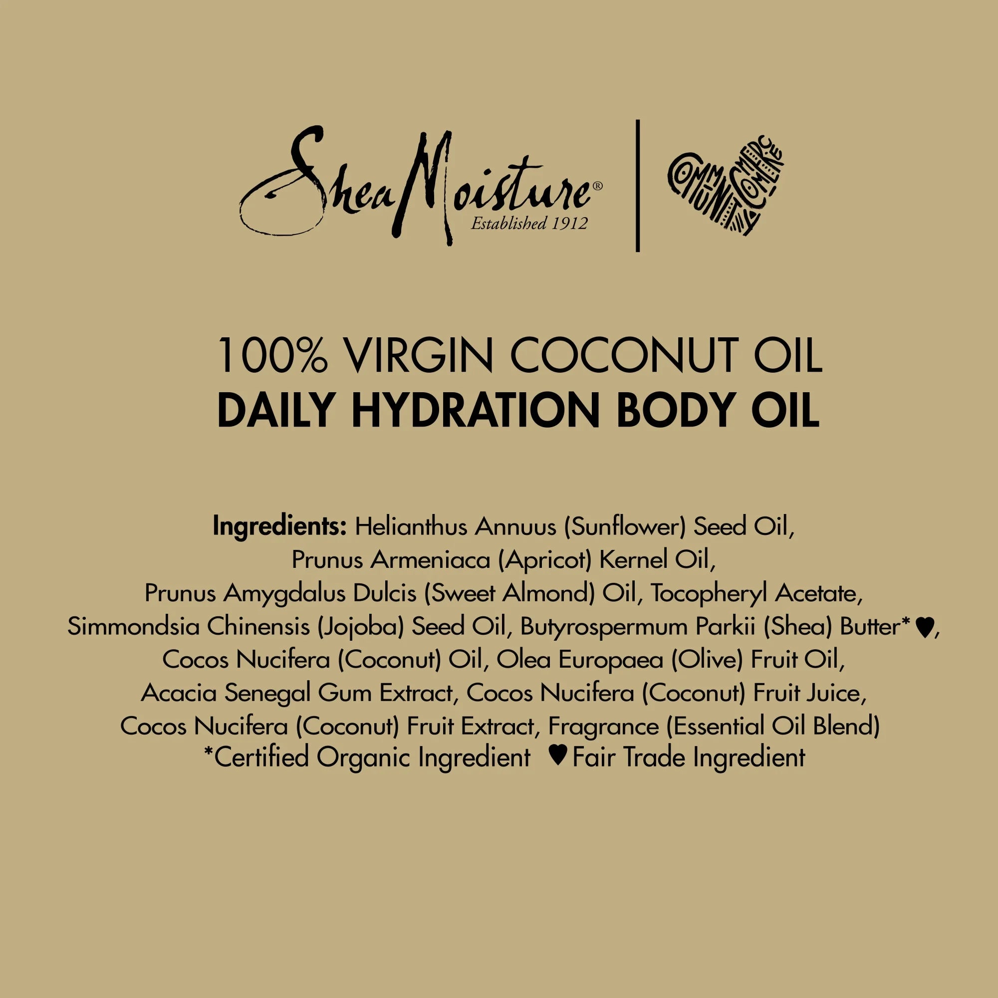 Sheamoisture Daily Hydration Body Oil Virgin Coconut Oil for Dry Skin, 8 Oz