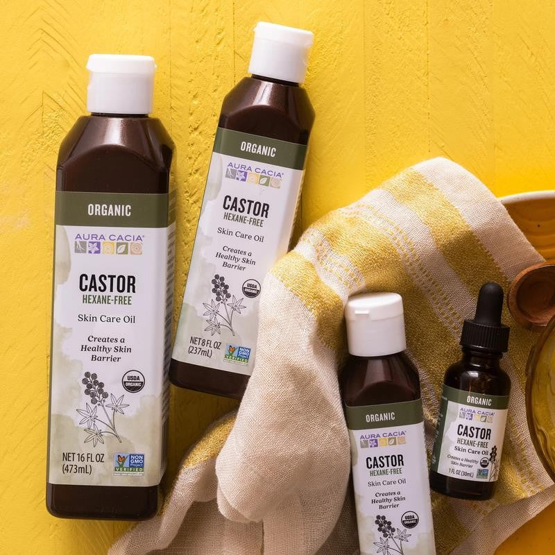 Certified Organic Castor Skin Care Oil, 16 Fl Oz