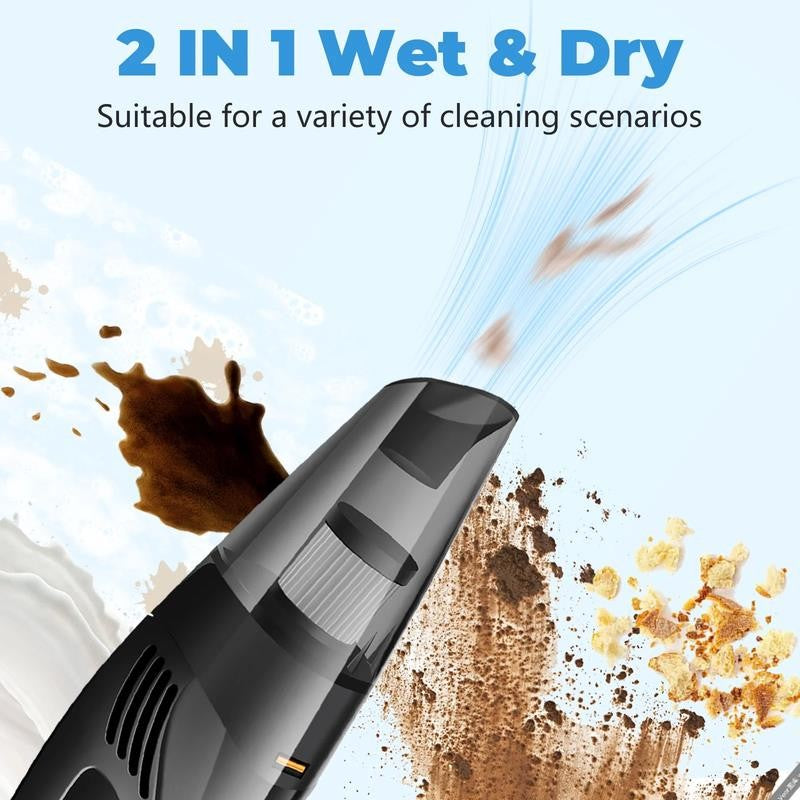 Cordless Handheld Car Vacuum, Portable Vacuum Cleaner, 8KPA Powerful Suction For