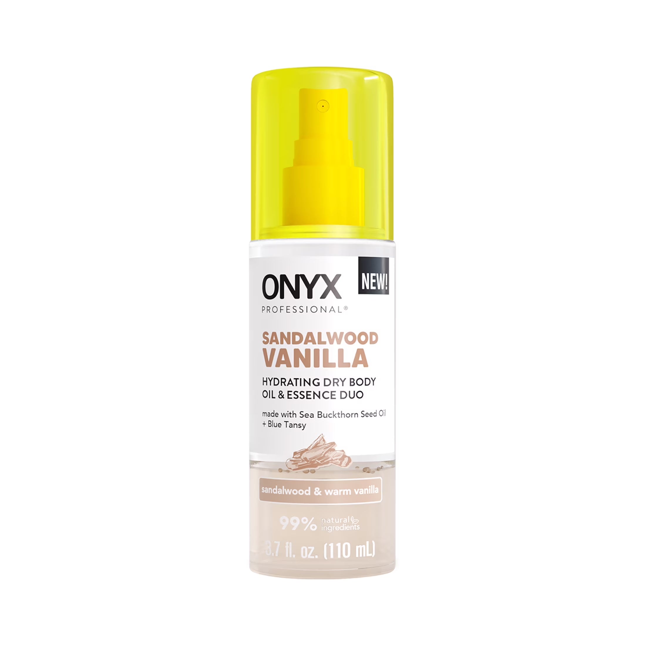 ONYX Professional Hydrating Dry Body Oil & Essence Duo, Sandalwood Vanilla, 3.7 Fl Oz