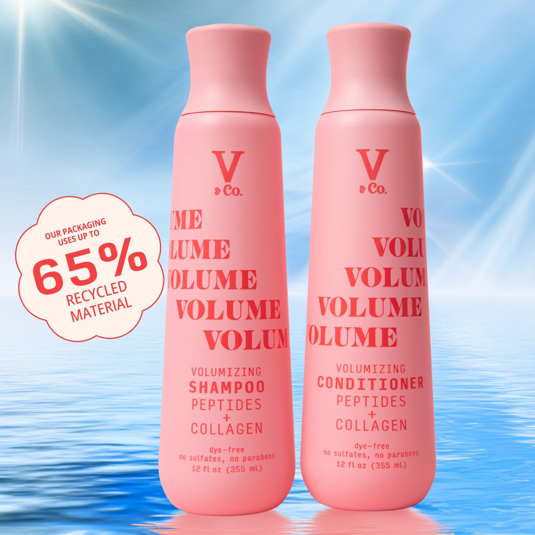 V&Co Beauty Volumizing Shampoo 12 Oz for Adults and Teens