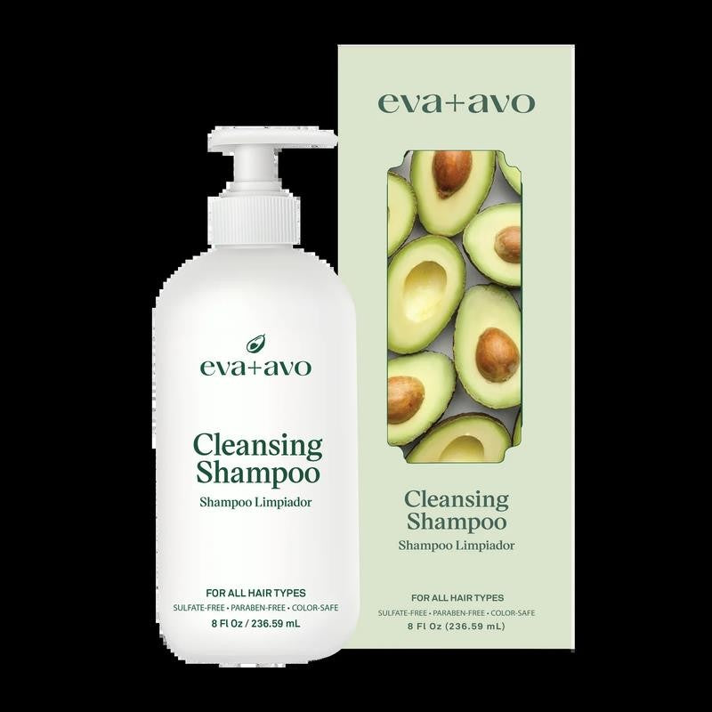 Eva+Avo Sulfate Free Shampoo with Avocado Oil, Adults, All Hair Types, 8 Fl Oz