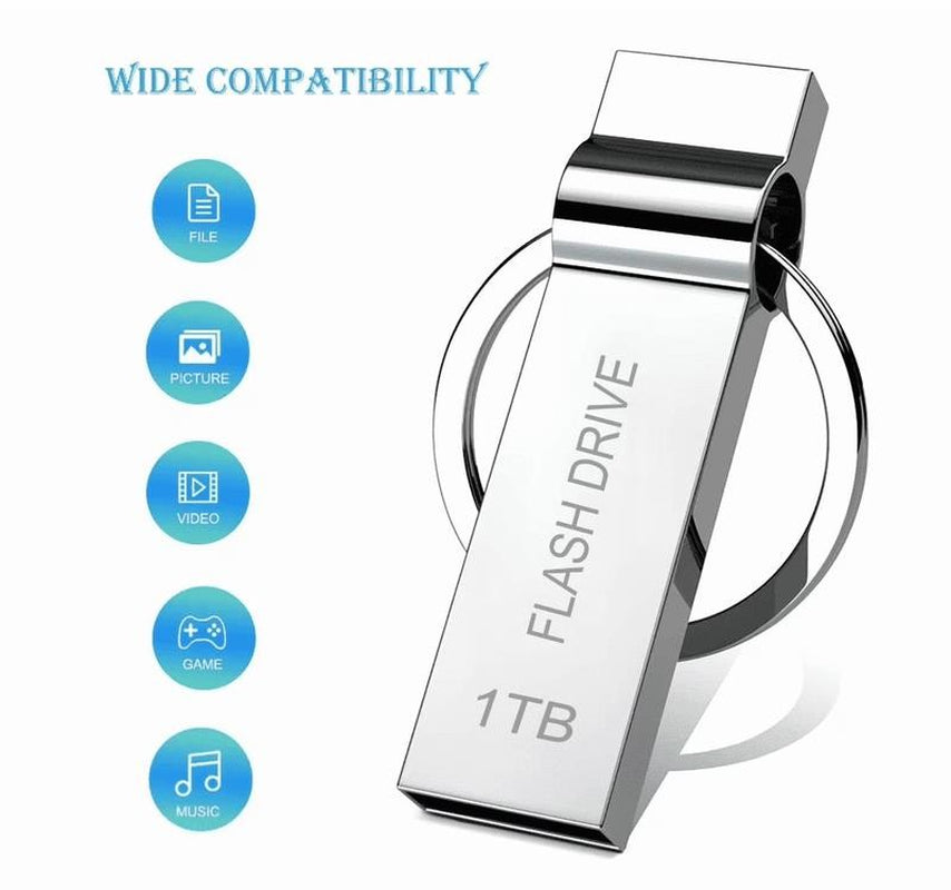 1TB USB Memory Stick USB Stick Waterproof Metal USB Flash Drive Portable Memory