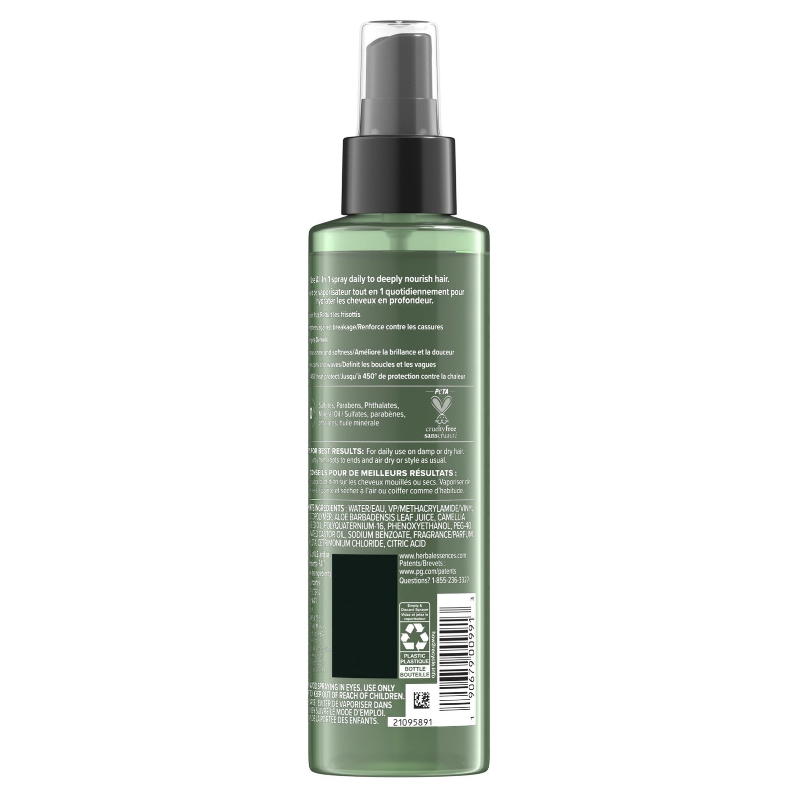 All-In-1 Nourishing Spray, Certified Pure Plants, with Aloe and Camellia Flower
