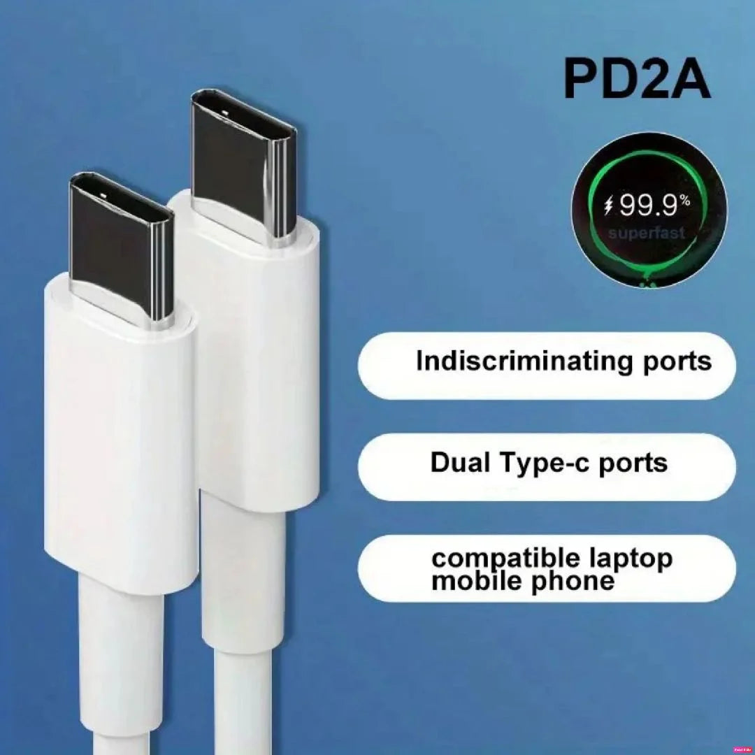20W USB-C Fast Charger with Type-C Cable – Compatible with Iphone, Ipad & Android Devices