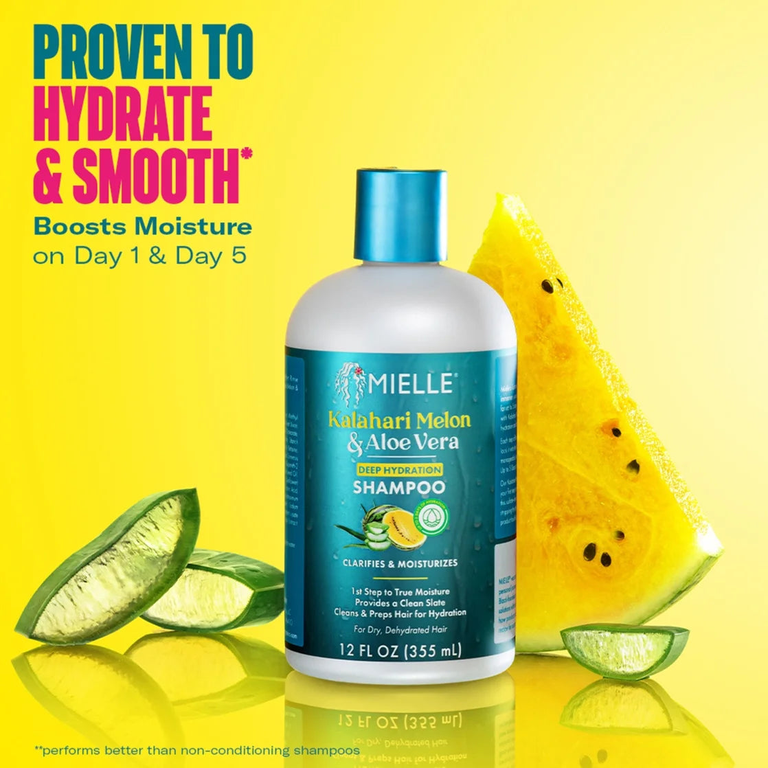 Mielle Kalahari Melon and Aloe Veradeep Hydration Shampoo 12 Oz.