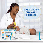 Triple Paste Diaper Rash Cream, 8Oz + Spatula Bundle - Zinc Oxide Ointment and Diaper Cream Spatula
