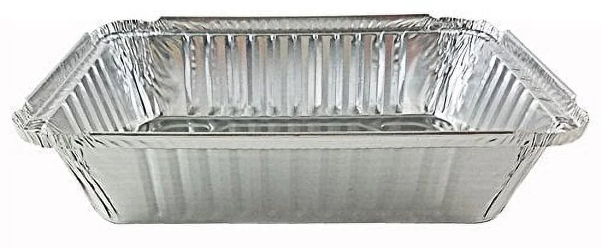 2 1/4 Lb. Oblong Deep Aluminum Foil Take-Out Pan with Board Lid Disposable Conta