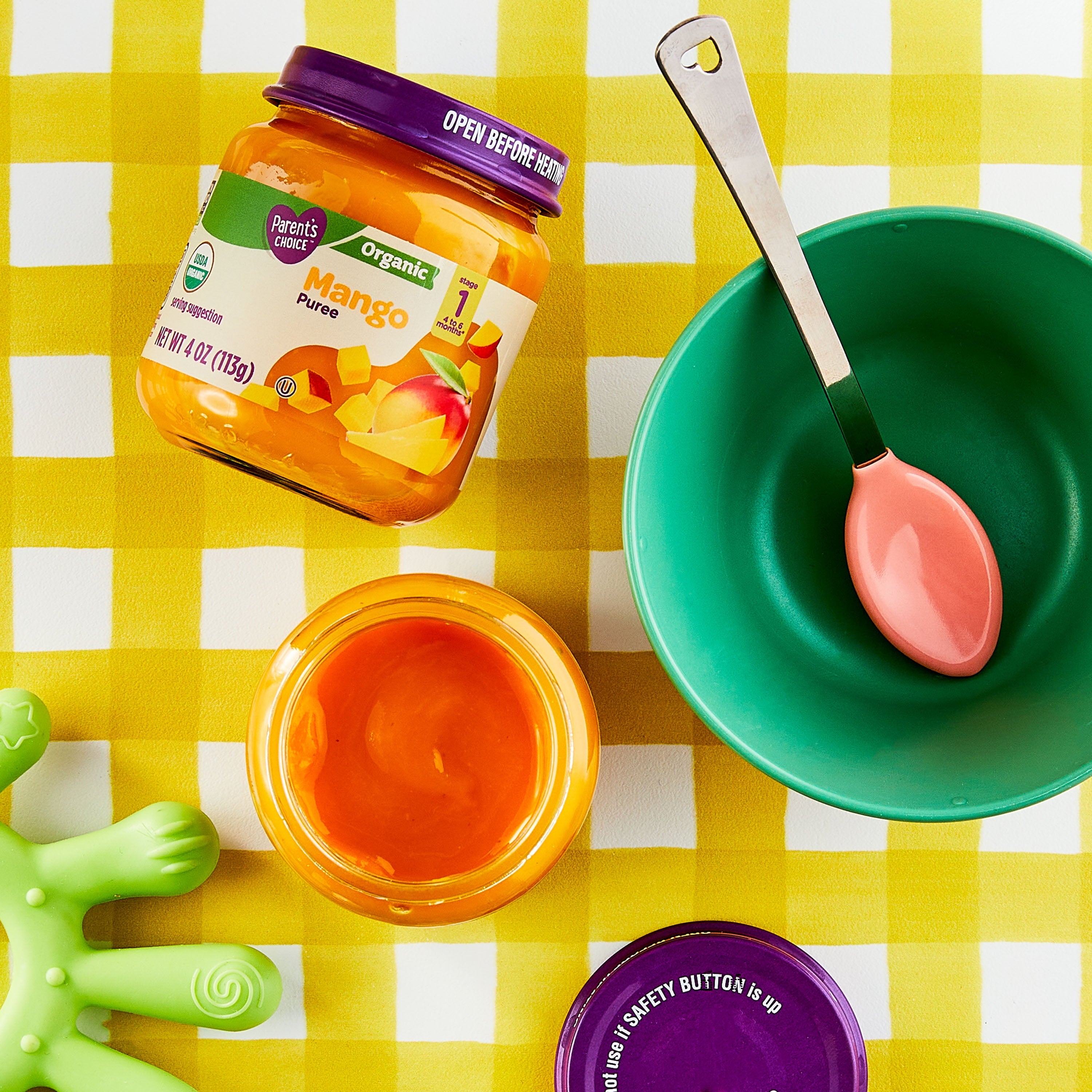 Parent'S Choice Organic Stage 1 Baby Food, Mango, 4 Oz Jar