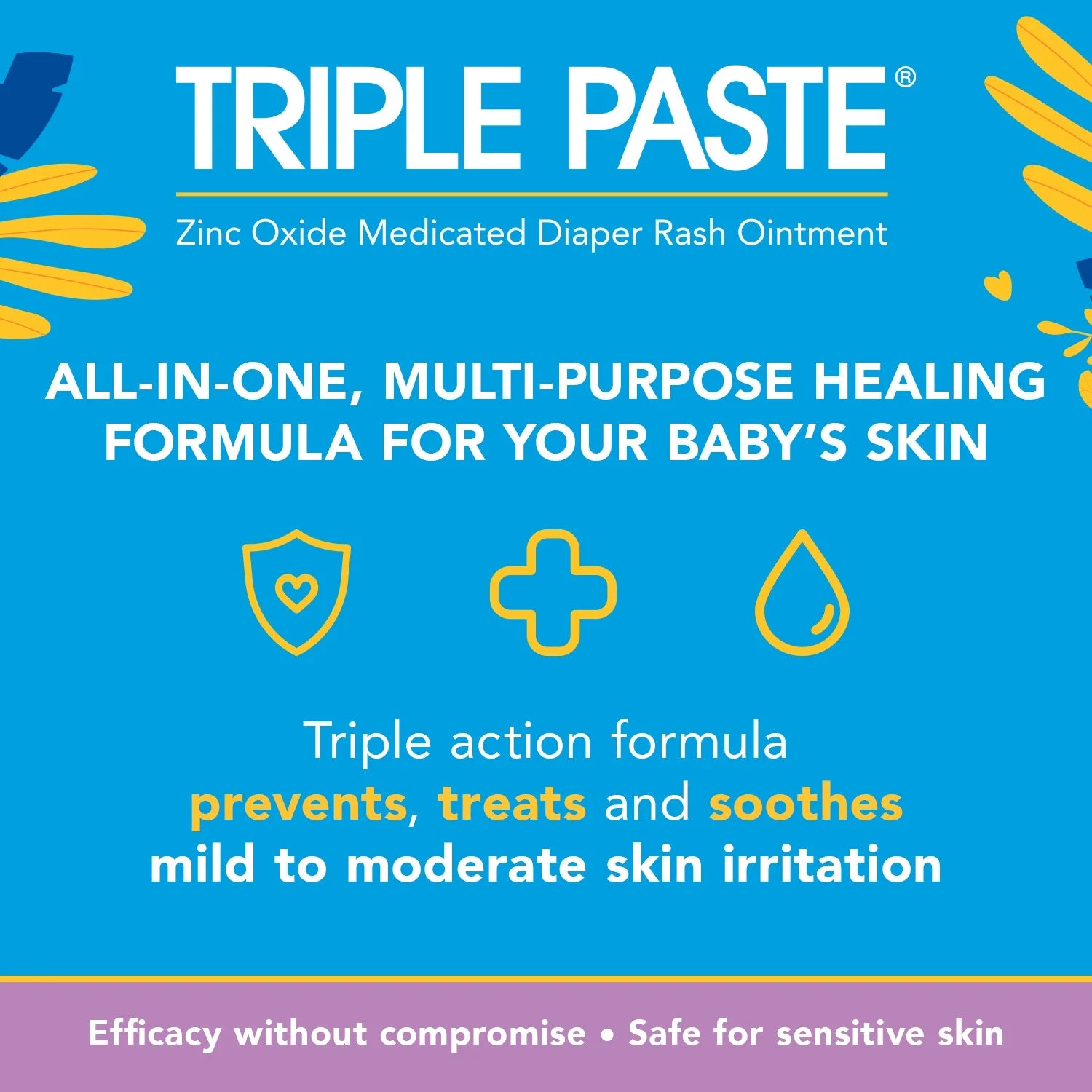 Triple Paste Multipurpose Diaper Rash Cream with Sheer Zinc, 2 Oz