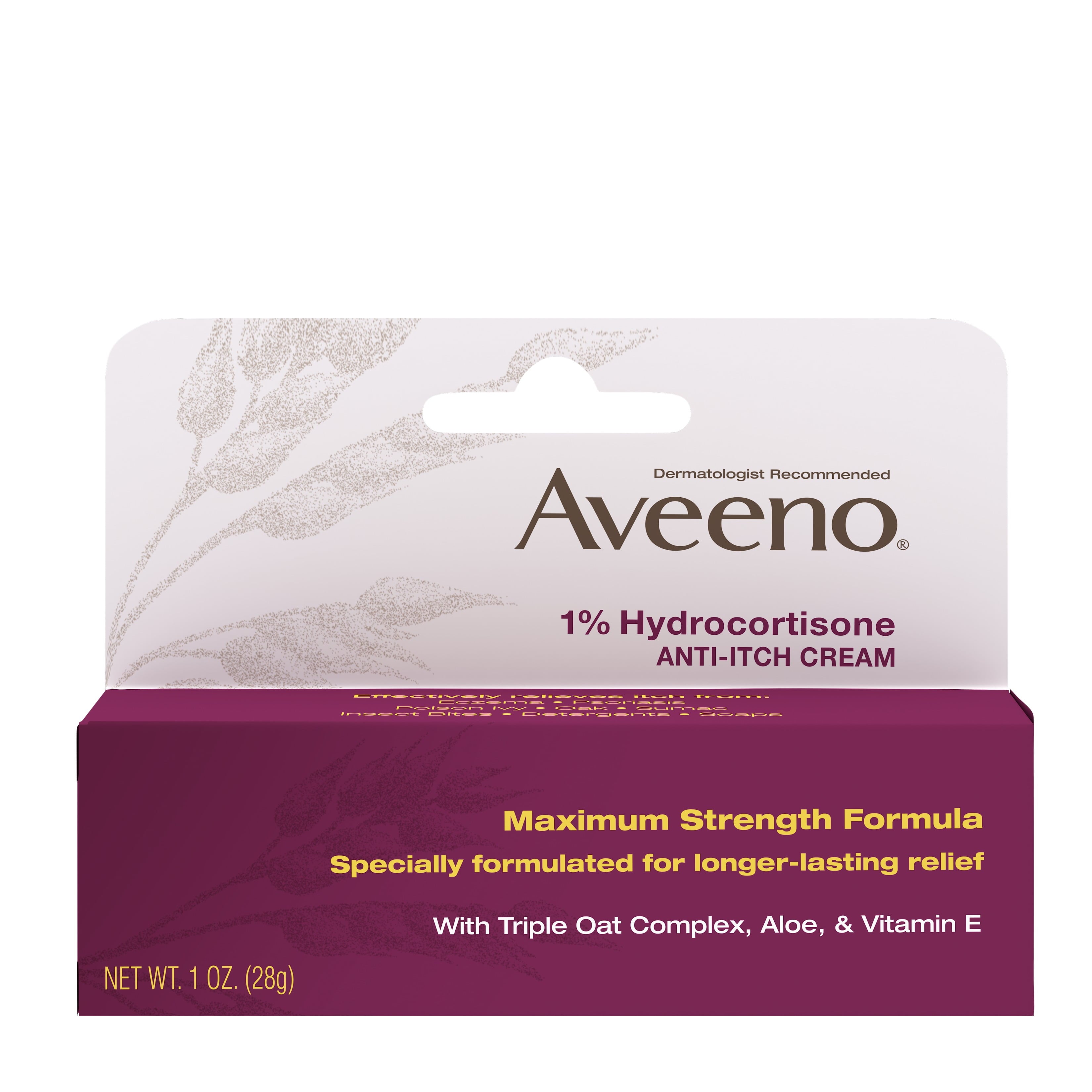 Aveeno Maximum Strength 1% Hydrocortisone Anti-Itch Cream - 2 Pack