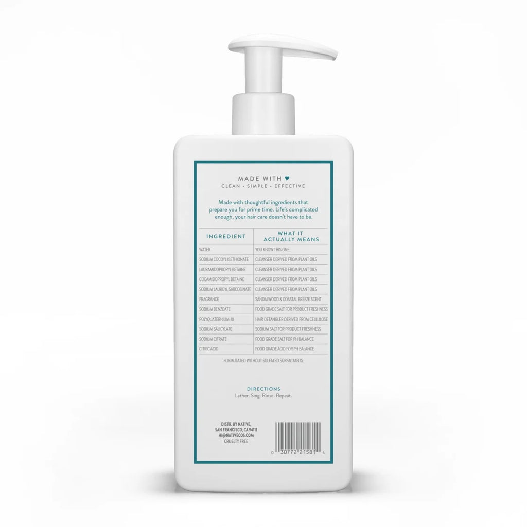 Native Limited Edition Sandalwood & Coastal Breeze 2-In-1 Shampoo & Conditioner 16.5 Oz