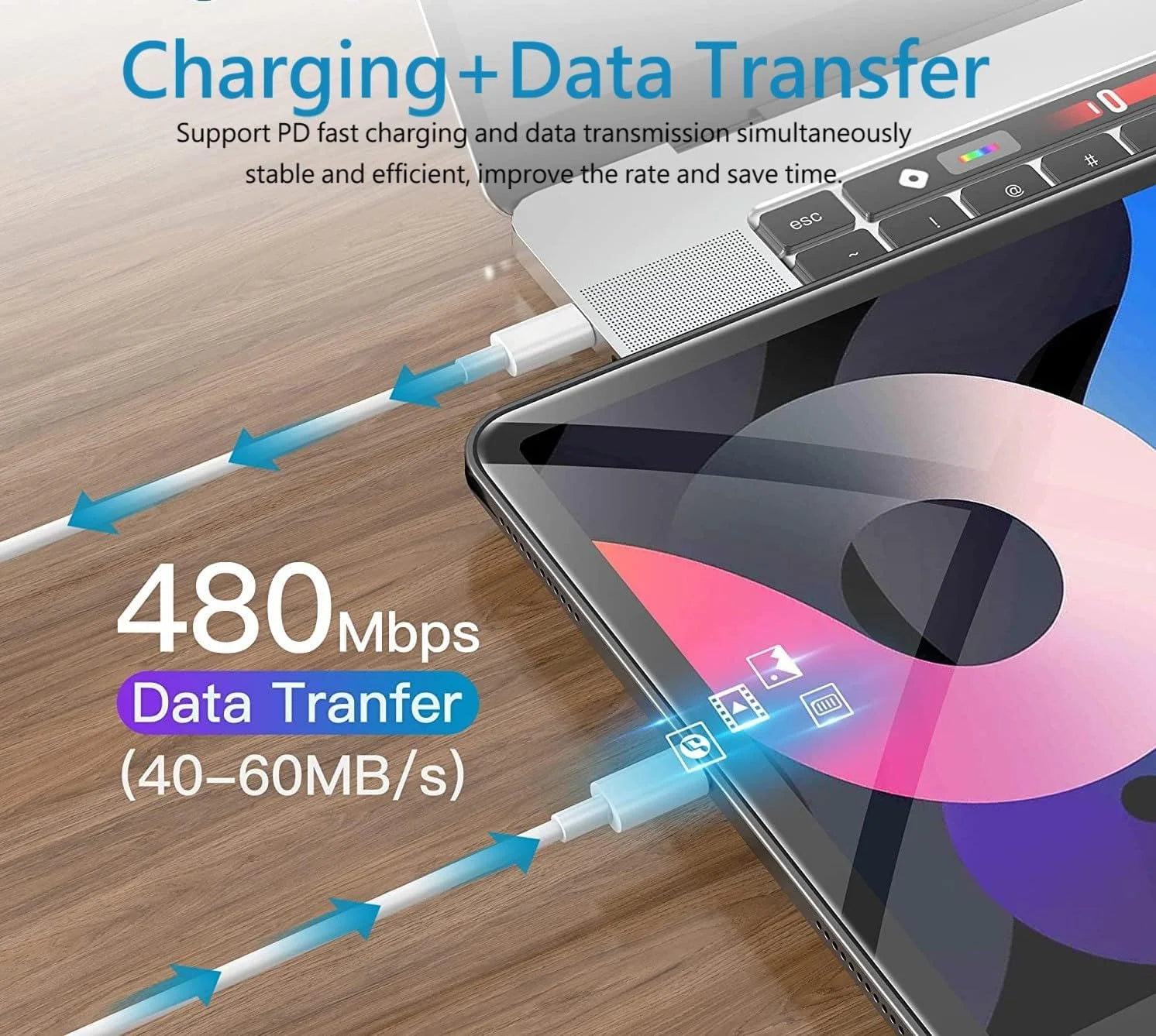 For Iphone 15 16 Android Phone Fast Charger 20W PD USB C Wall Charger with 3FT Fast Charging Cable Compatible Iphone