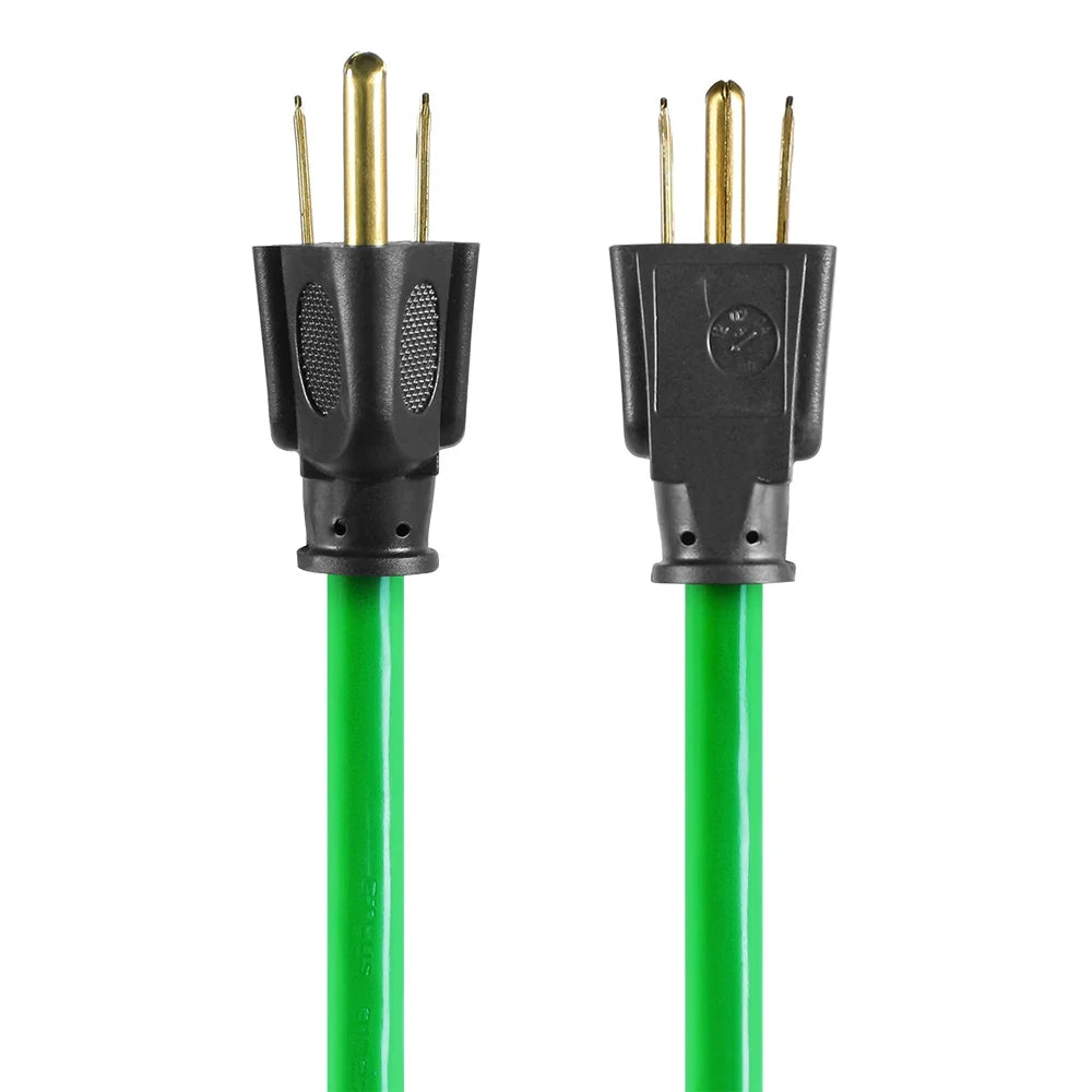 25FT 16AWG 3 Prong Hi-Vis Green Single Outlet Outdoor Extension Cord, 125V, 13A