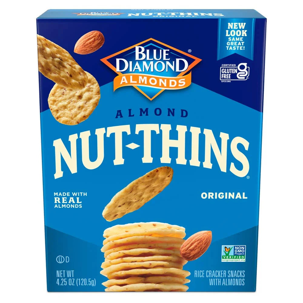 , Gluten Free Almond Flavored Nut-Thins Snack Crackers, 4.25 Oz. Box