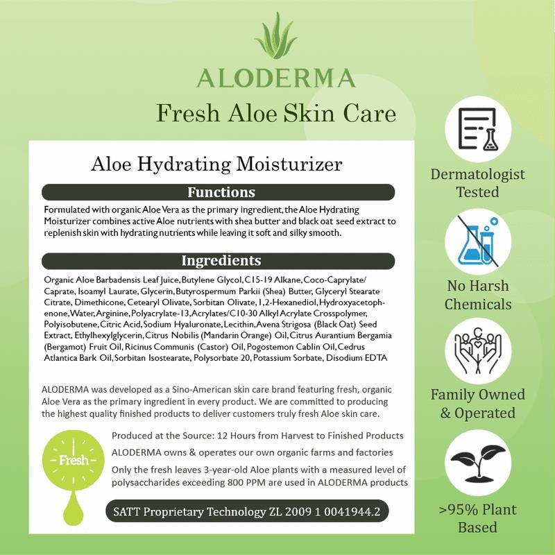 Aloe Hydrating Face Moisturizer with 71% Organic Aloe Vera - Face Lotion for Wom