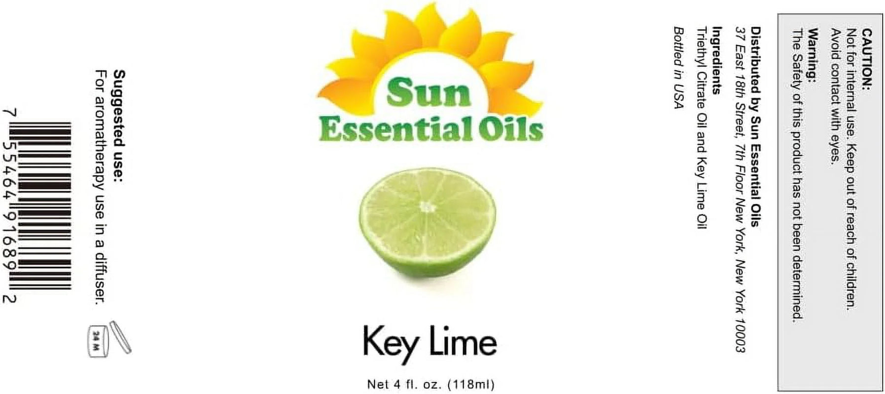 4Oz - Key Lime Essential Oil - 4 Fluid Ounces