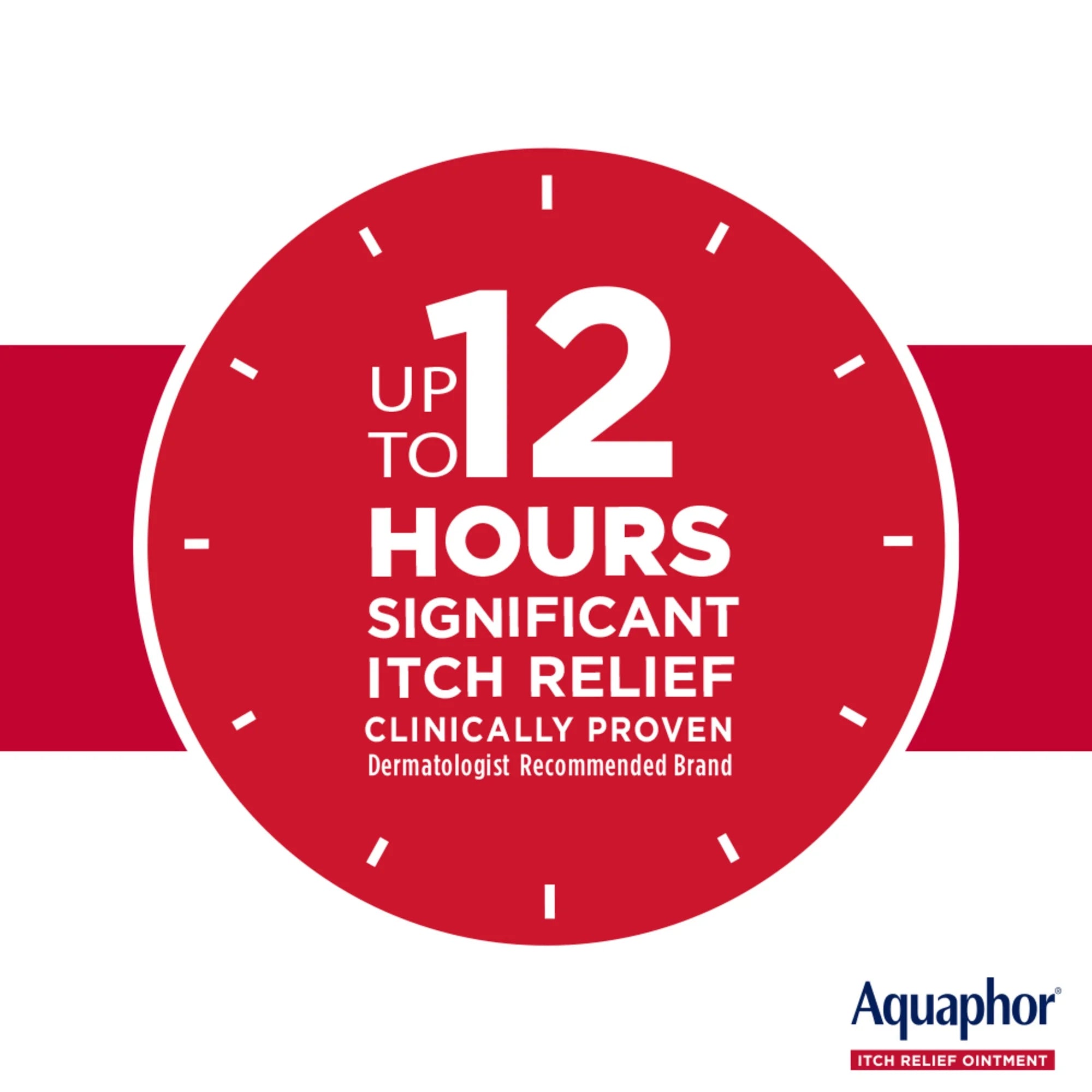 Aquaphor Itch Relief Ointment, 1% Hydrocortisone Anti-Itch Cream, Fast-Acting, 2 Oz
