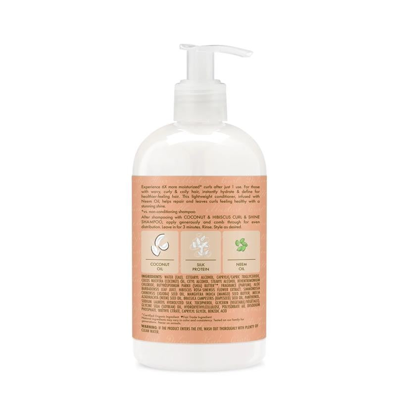 Curl & Shine Moisturizing Shampoo & Conditioner Set Coconut Hibiscus, 13 Oz 2 Co