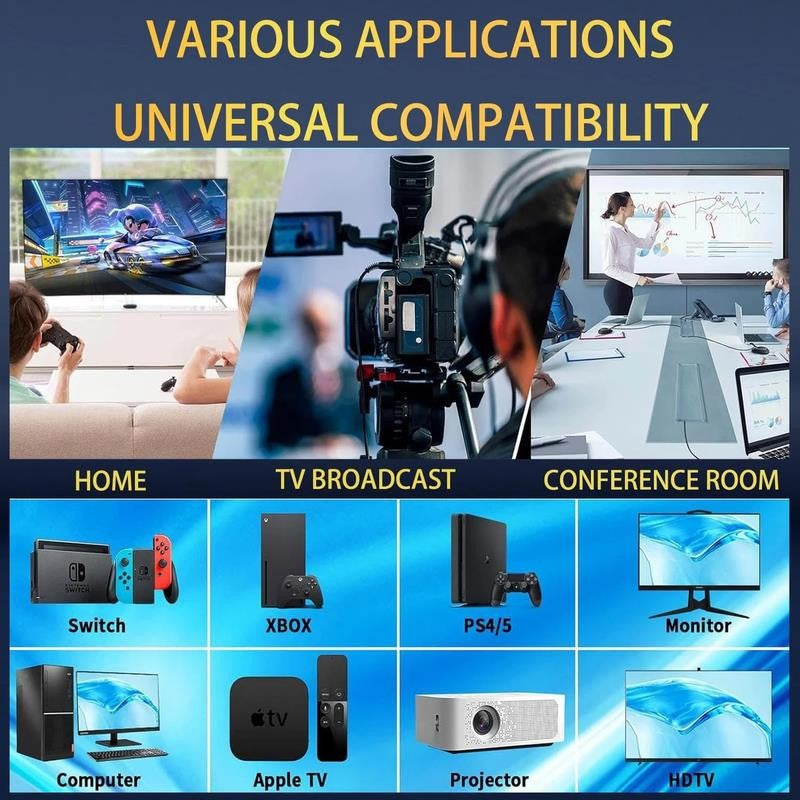 8K Long HDMI Cable 2.1, 15FT Ultra HD Cable High-Speed Lead 48Gbps, HDMI Braided