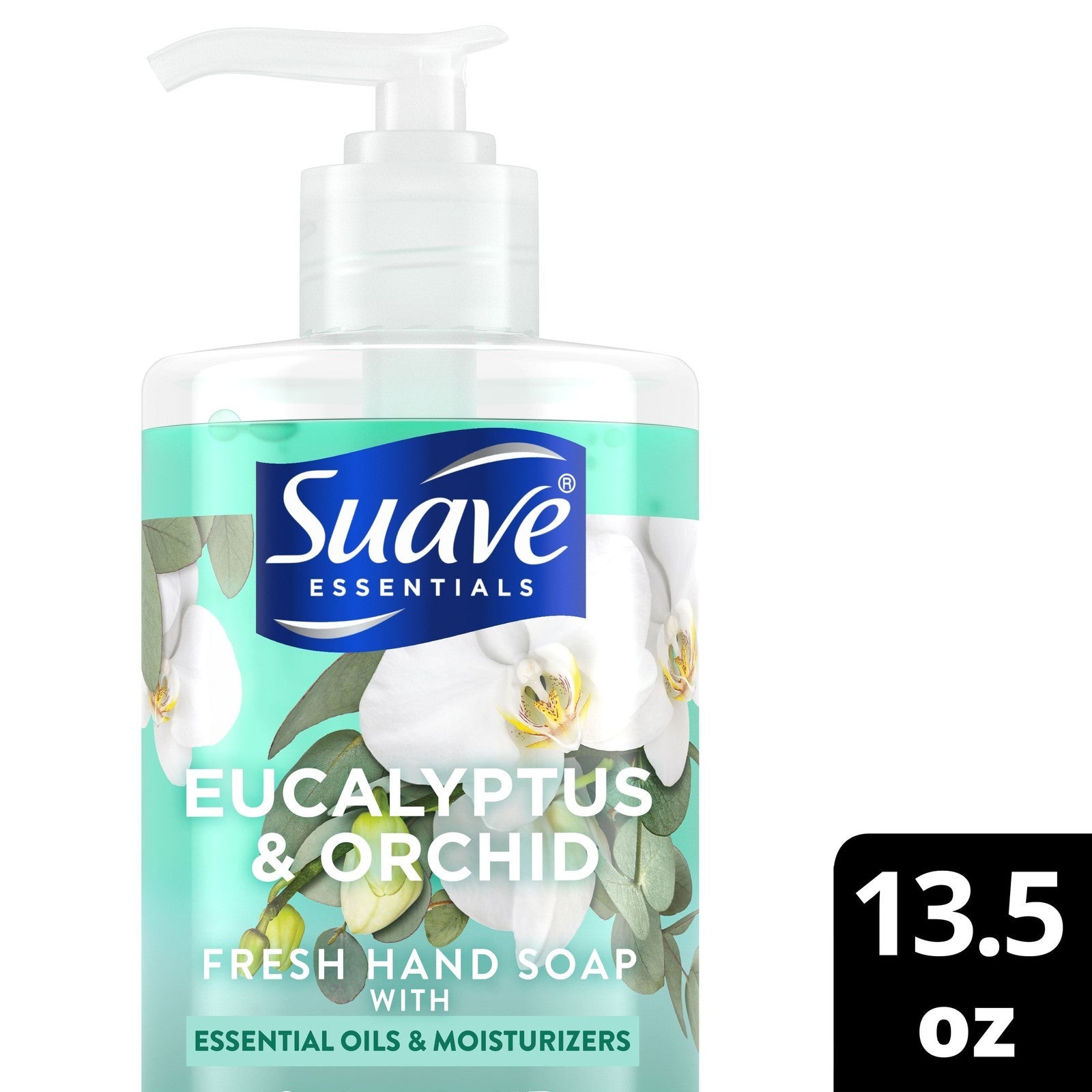 Essentials Liquid Hand Soap, Refreshing Eucalyptus & Orchid, 13.5 Fl Oz