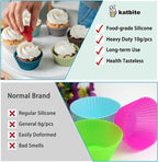 24 PCS Multi-Color Silicone Cupcake Baking Cups Cupcake Liners