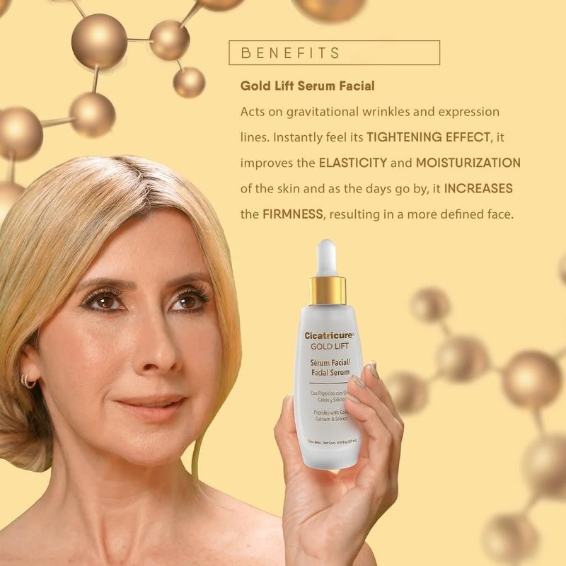 Gold Lift Facial Serum with Lifting Effect, anti Aging Skin Care, Hydrating, 0.9