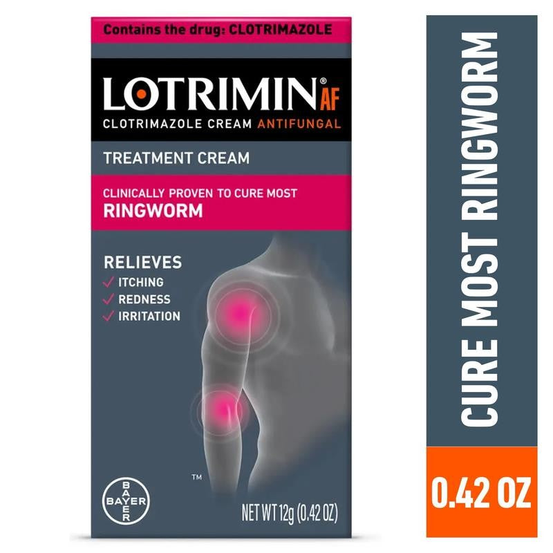 AF Clotrimazole Ringworm Treatment Antifungal Cream, 12G Tube