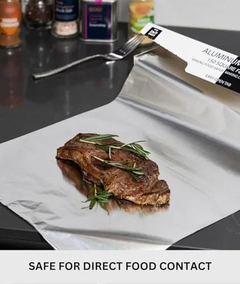 150 Square Feet Standard Aluminum Foil, 12 in X 150 Ft, Home & Commercial Use