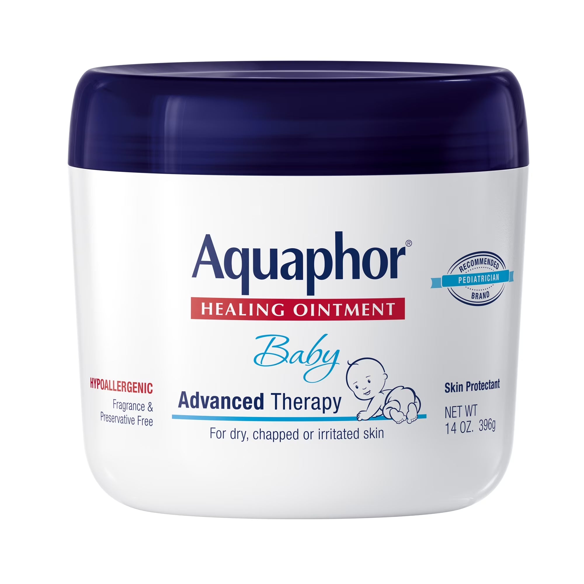 Aquaphor Baby Healing Ointment for Teething, Drool and Diaper Rash, Hypoallergenic, 14 Oz