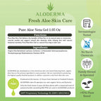 Aloderma 99% Organic Aloe Vera Gel, Made within 12 Hours of Harvest (1.5 Oz), No Sticky Residue - No Powder Concentrates or Water, Eco-Friendly, Travel Size, Aloe Vera Gel for Skin & after Sun Relief