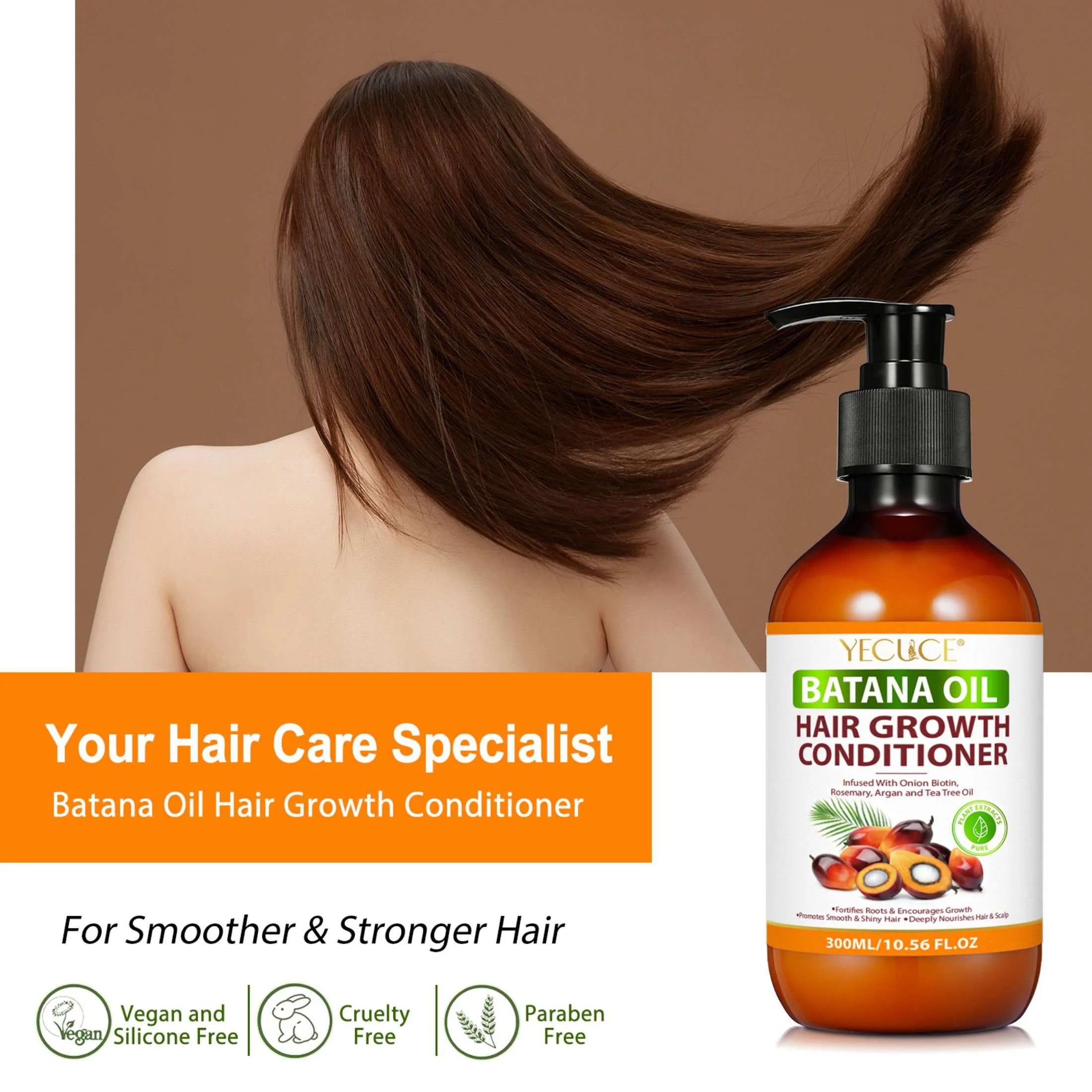 Batana Oil Conditioner for Men and Women Daily Hair Care, for Curly & Straight Hair 300Ml
