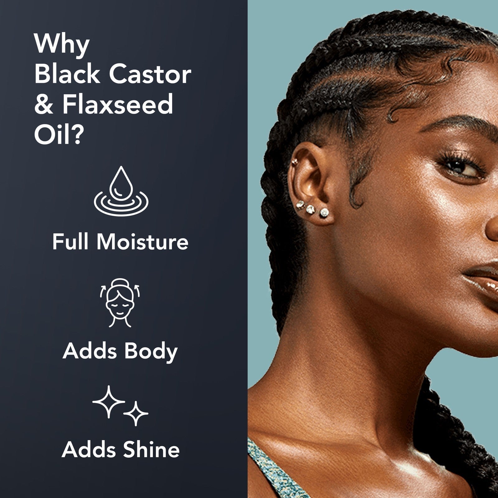 Eco Style Black Castor & Flaxseed Oil Hair Styling Gel, 32 Oz., Moisturizing, Un