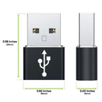 4-Pack USB-C Female to USB-A Male Adapter, Type-C to a Data Sync and Charger Cab