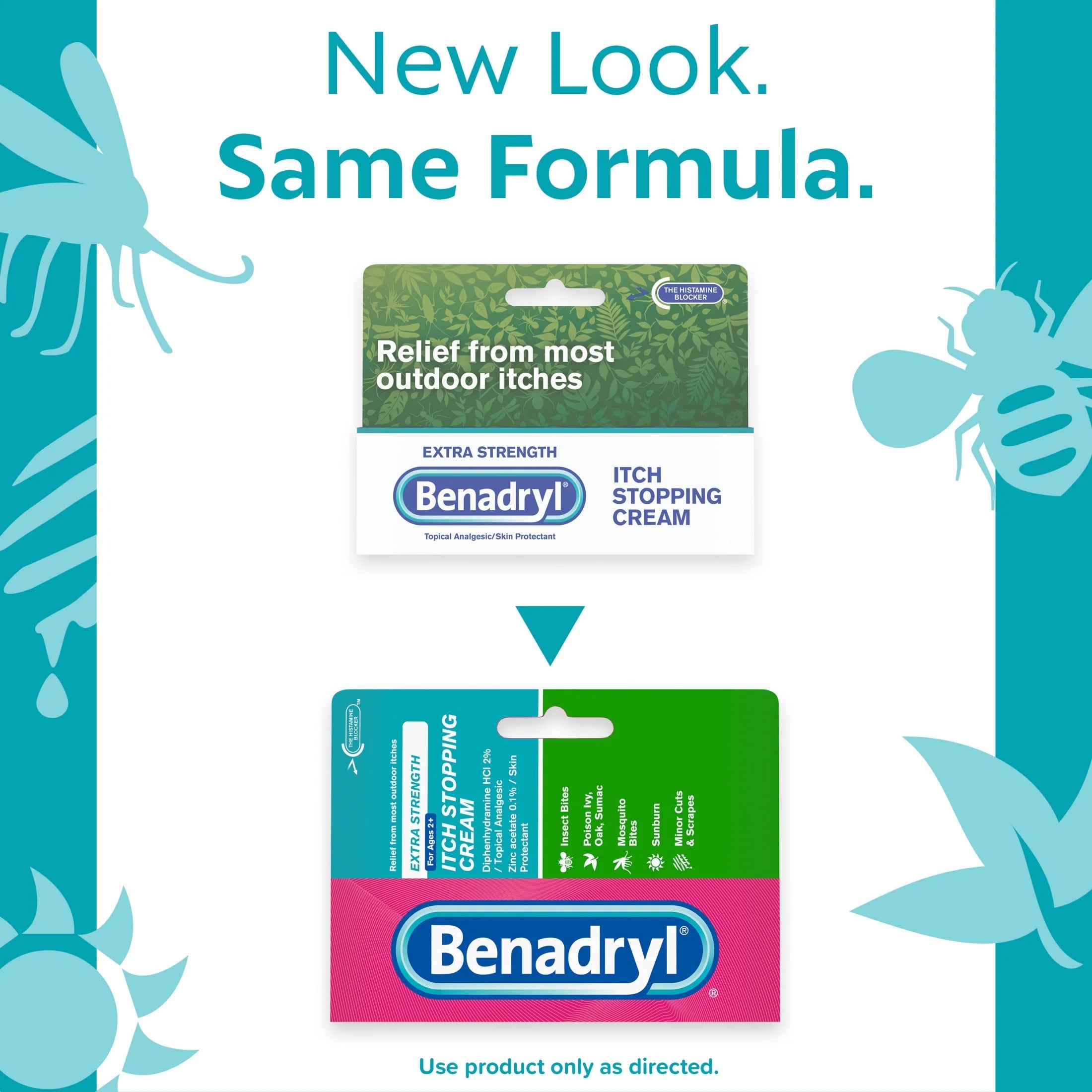 Benadryl Extra Strength Itch Relief Cream, Topical Analgesic, 1 Oz