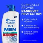 Head & Shoulders Men'S 2 in 1 Dandruff Shampoo and Conditioner, Old Spice Pure Sport, 28.2 Fl Oz