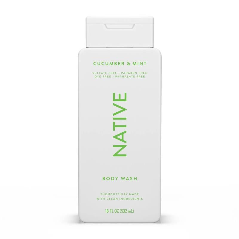 Body Wash, Sulfate Free, Paraben Free, Cucumber & Mint, for Women and Men, 18 Oz