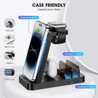 Wireless Charger for Iphone - 5 in 1 Charging Station for Multiple Devices Apple: 36W Fast Charging Dock Compatible for Iphone 17 16E 16 15 14 13 12 Pro Max Iwatch Samsung Tablets Ipad