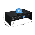 2-Tier Wooden Desktop Riser with Pad Holder,Monitor Stand Riser with Storage Org