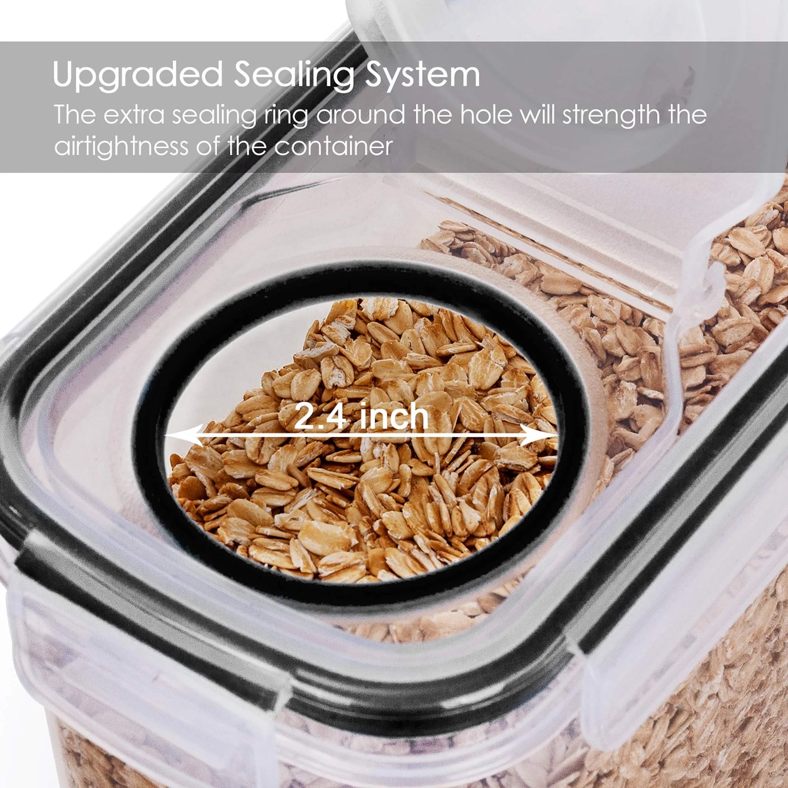 Cereal Storage Container Set of 4, Airtight Food Storage Containers, 135.2 Fl O
