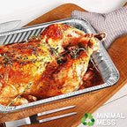 10 Pack 9" X 13" Half Size Disposable Aluminum Foil Pans with Lids Take-Out Con