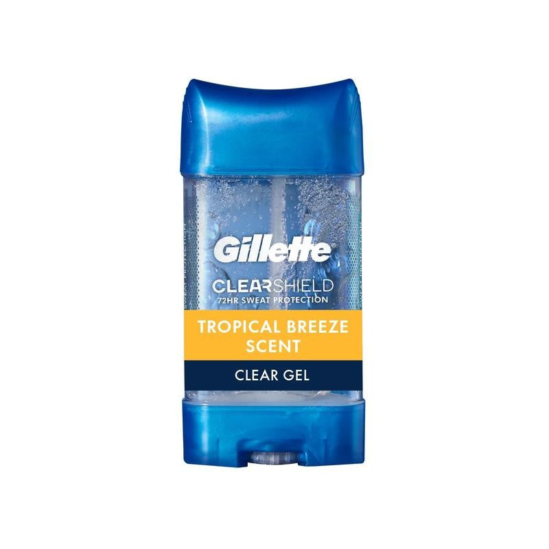 Clear Gel Antiperspirant and Deodorant for Men Tropical Breeze Scent 3.8 Oz