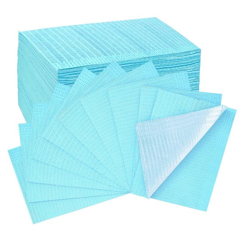 Dental Bibs, Disposable, Clothing Protector, Blue, 125 Count