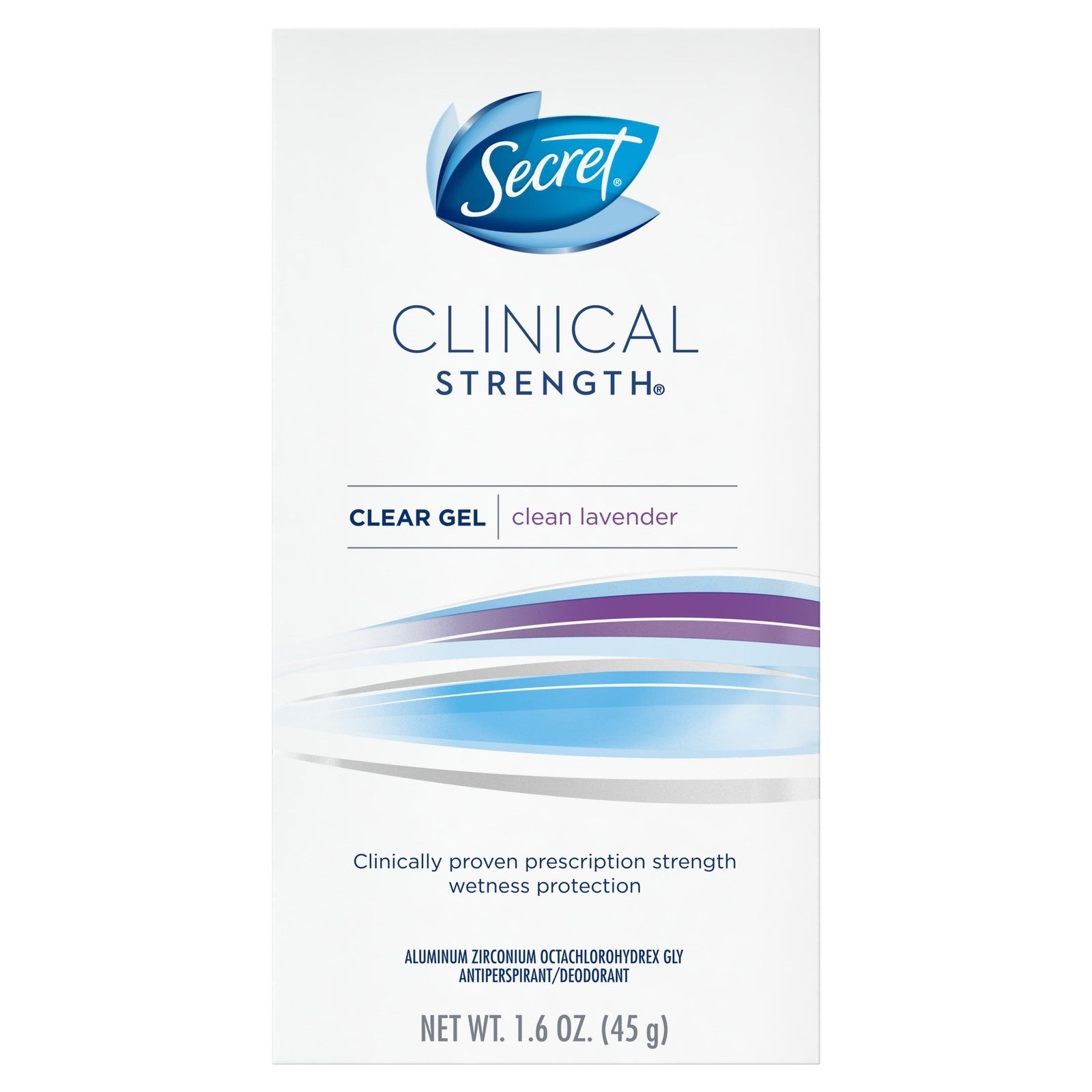 Clinical Strength Clear Gel Antiperspirant Deodorant, Clean Lavender, 1.6 Oz