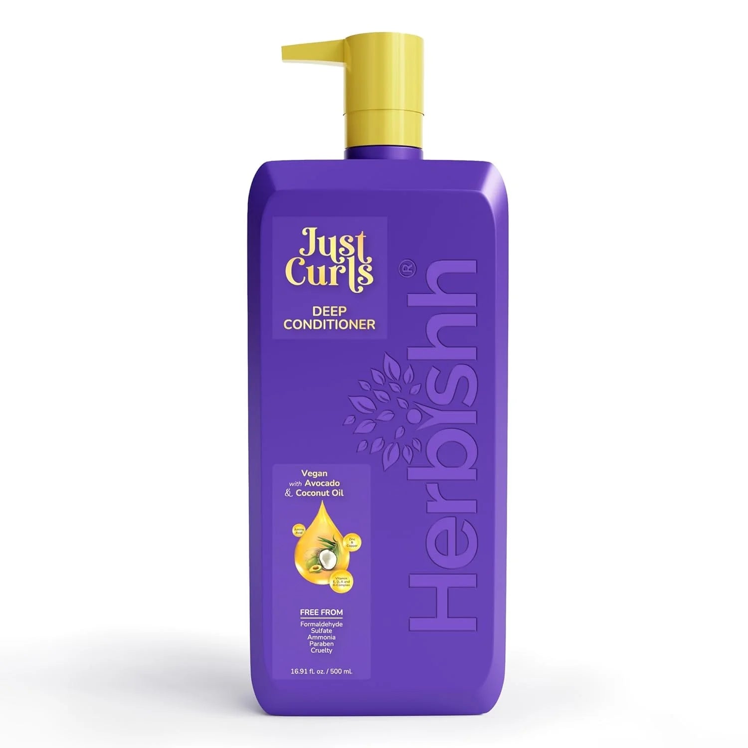 (4 Pack)  Just Curls Deep Conditioner with Avocado & Coconut Oil, Repairs Extreme Damaged Hair, Moisturizing & Conditioning, Frizzy Hair Control, Paraben-Free & Vegan , 16.91 Fl.Oz