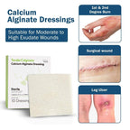Calcium Alginate Wound Dressing 2" X 2" - 10 Ct. Individually Wrapped, Non Stick