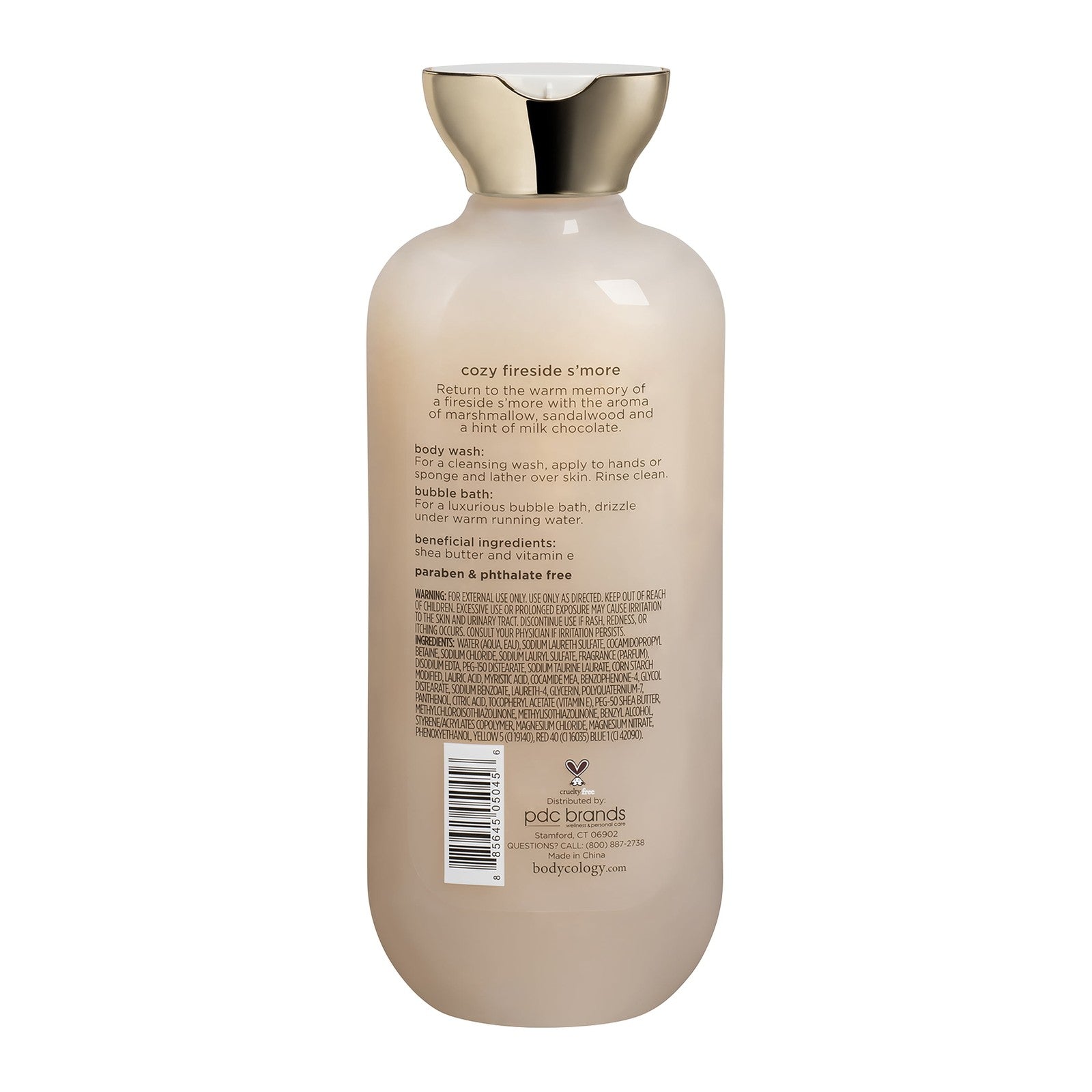 2 in 1 Body Wash & Bubble Bath, Cozy Fireside S'More,16 Oz