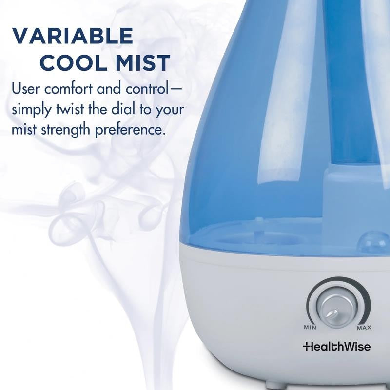 Cool Mist Ultrasonic Humidifier | for Medium Size Rooms | No Filter Required | 2