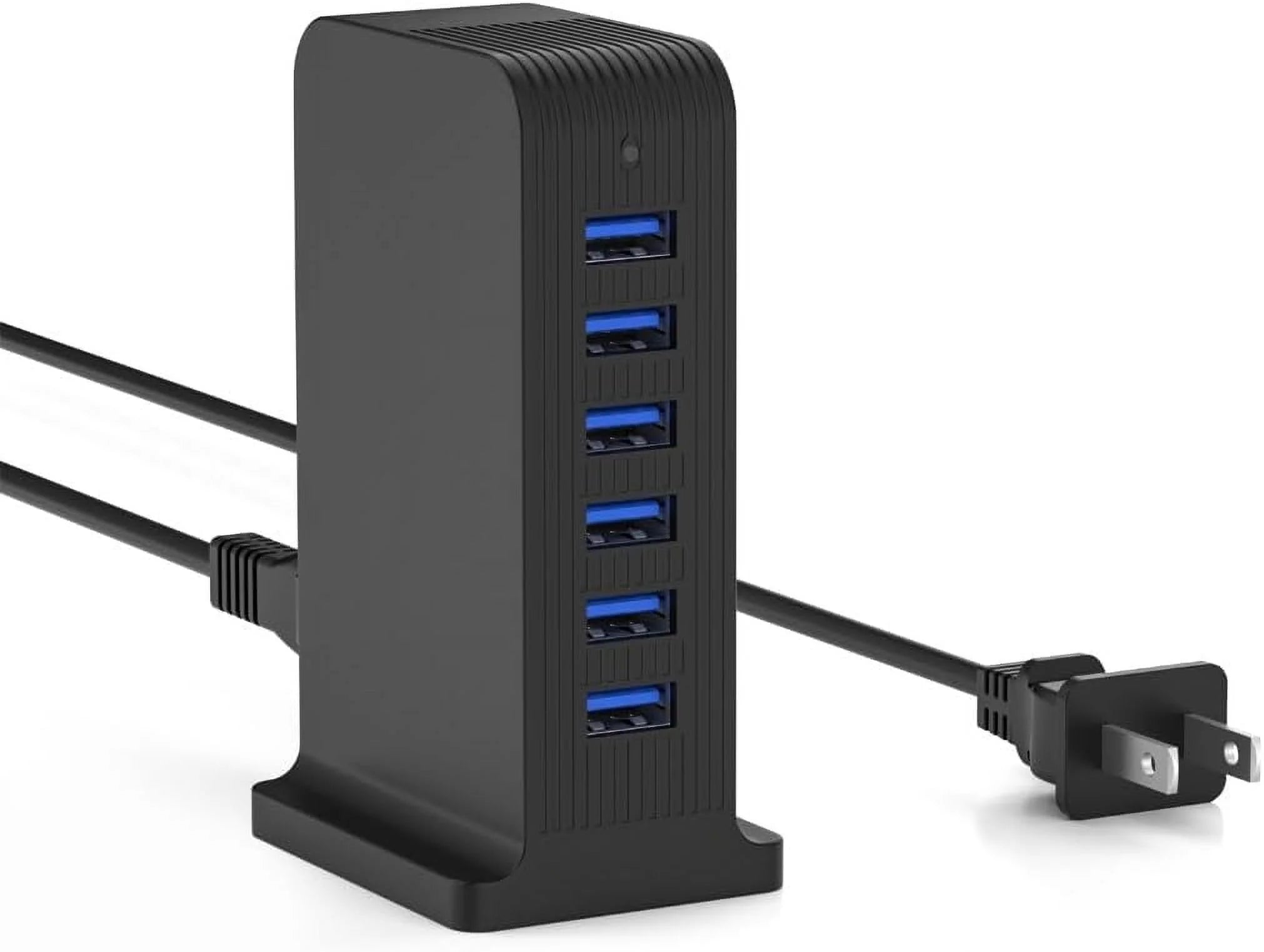 VHBW USB Tower 20W Charging Station, 6 USB Ports Charger Electric Desktop Multiple Charger Station Compatible with Smart Phone and Tablets Etc