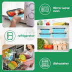 4 Pack Silicone Collapsible Bowls with Airtight Lids, Collapsible Food Storage C